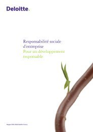 ResponsabilitÃ© sociale d'entreprise - Rapport RSE 2008 - Deloitte
