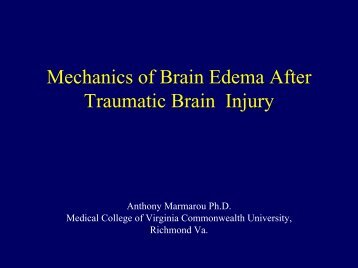 Mechanics of Brain Edema After Traumatic Brain Injury Anthony