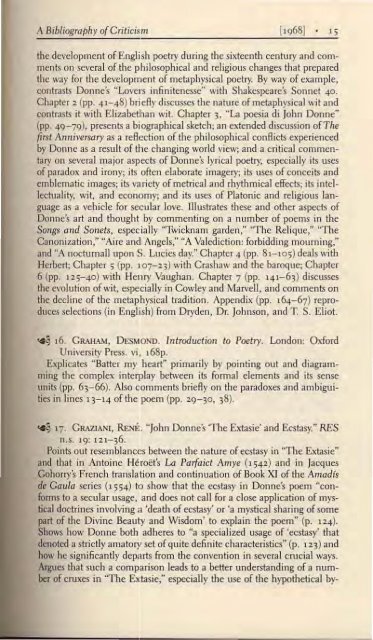 John Donne An Annotated Bibliography of Modern Criticism 1968 ...