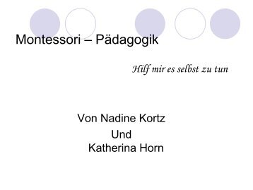 Montessori – Pädagogik - Ploecher.de