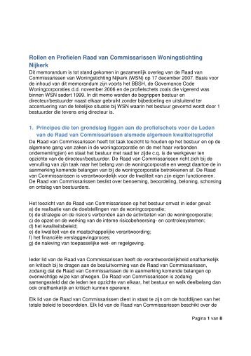 profielschets - Woningstichting Nijkerk