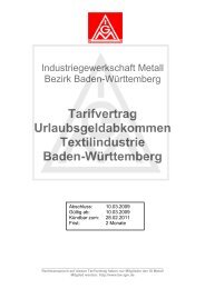 Tarifvertrag Urlaubsgeldabkommen Textilindustrie ... - JusMeum