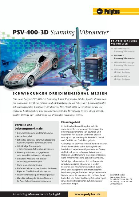 PSV-400-3D Scanning Vibrometer - all-electronics.de