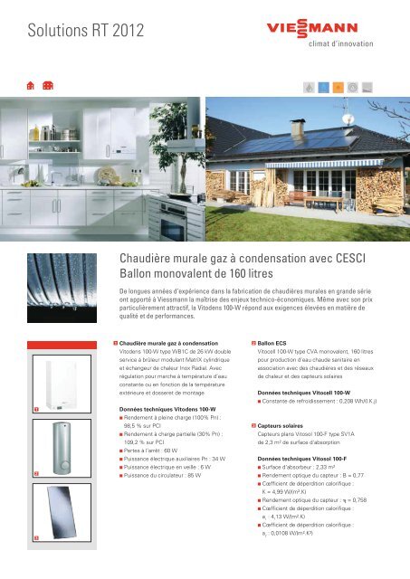 Chaudière murale gaz à condensation avec CESCI - Viessmann