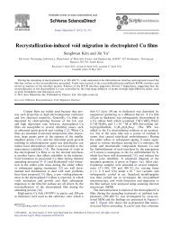 Recrystallization-induced void migration in electroplated Cu ... - KAIST