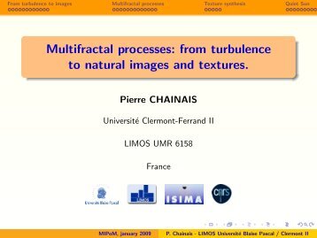 Multifractal processes - Models and Images for Porous Media