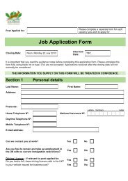 Job Application Form - Loughton Town Council