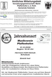 Musikverein Pfaffenhofen 31.10.2009 Beginn - Markt Pfaffenhofen