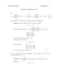 Math 60. Rumbos Spring 2009 1 Solutions to Assignment #10 1. Let ...