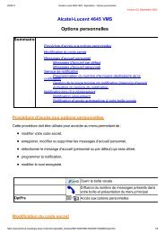 Alcatel-Lucent 4645 VMS Options personnelles - TL systÃ¨mes