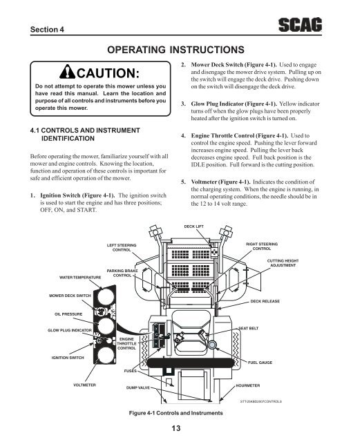 warning - Scag Power Equipment