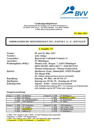 U13m - Bayerischer Volleyball-Verband - Volley.de