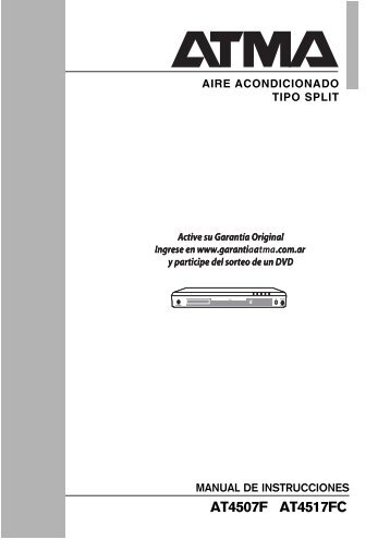 Procedimiento de operaciÃ³n del control remoto - Atma