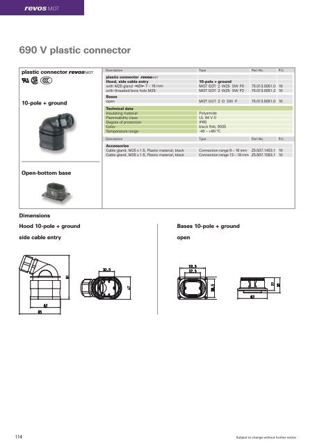 revos Industrial Multipole Connector Catalog - Wieland Electric