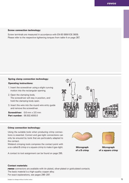 revos Industrial Multipole Connector Catalog - Wieland Electric