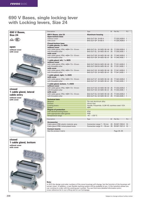 revos Industrial Multipole Connector Catalog - Wieland Electric