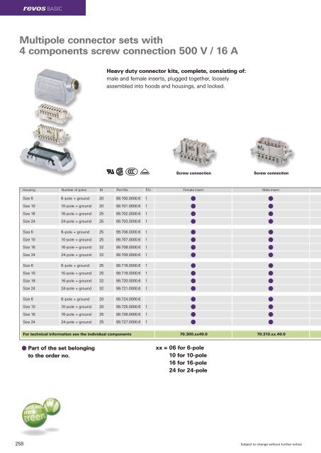 revos Industrial Multipole Connector Catalog - Wieland Electric