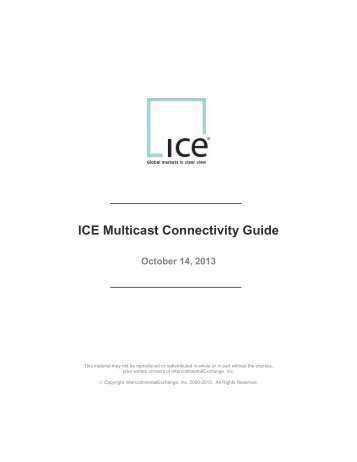 Multicast Connectivity Guide - ICE