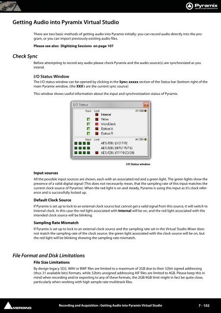 V6 User Manual 1.00.book - Studio General