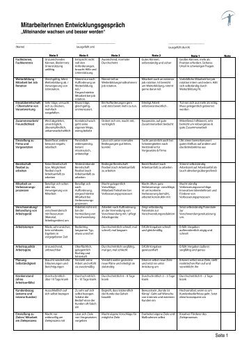 Checkliste Mitarbeiter ABC EinschÃ¤tzung