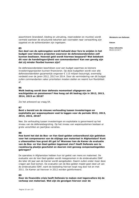 vragen beleidsbrief Defensie - ProDef