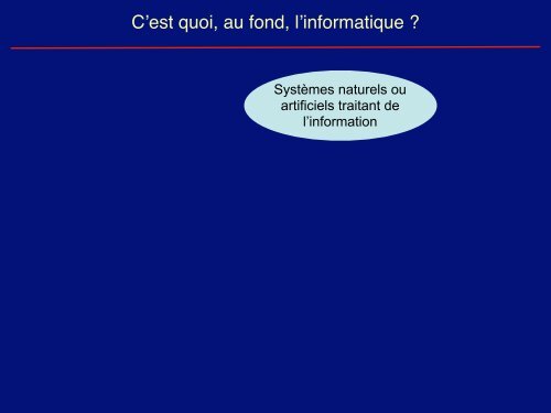 C'est quoi, au fond, l'informatique - SociÃ©tÃ© Informatique de France