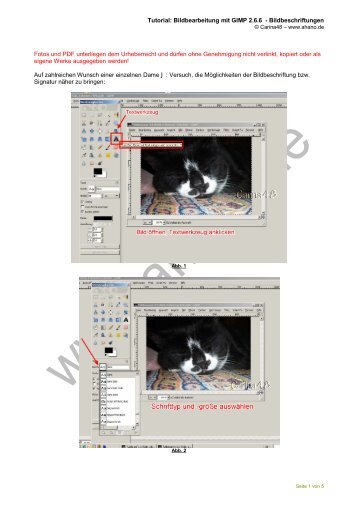 Tutorial: Bildbearbeitung mit GIMP 2.6.6 ... - Ahano.de