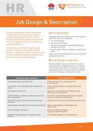 Job Design & Description - NSW Public Sector Capability Framework