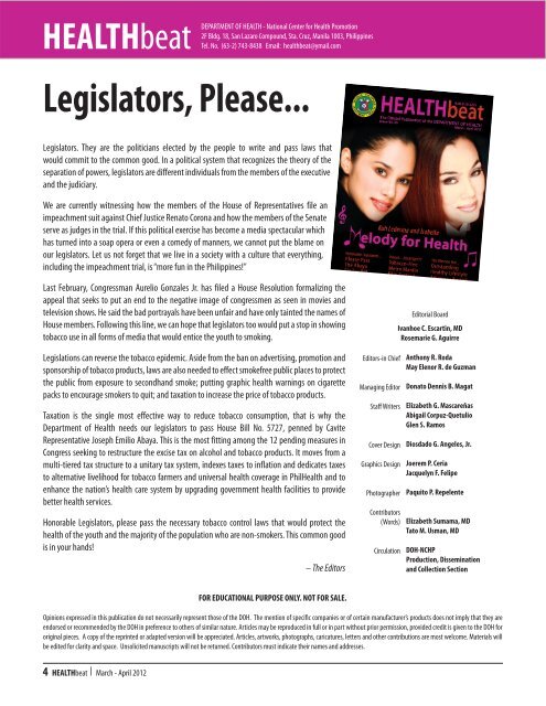 Issue No. 69 - March - April 2012 - DOH