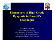 Biomarkers of High Grade Dysplasia in Barrett's Esophagus