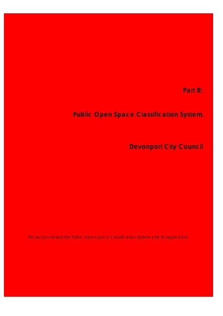 Public Open Space Guidelines 2.17 Mb - Devonport City Council