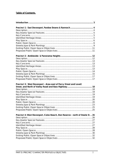 Public Open Space Guidelines 2.17 Mb - Devonport City Council