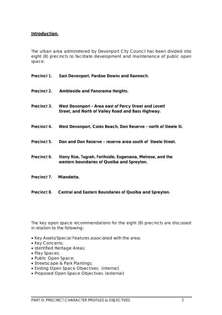 Public Open Space Guidelines 2.17 Mb - Devonport City Council