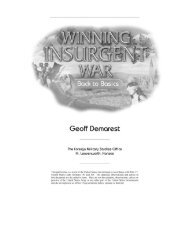 win an insurgent war - Foreign Military Studies Office - U.S. Army