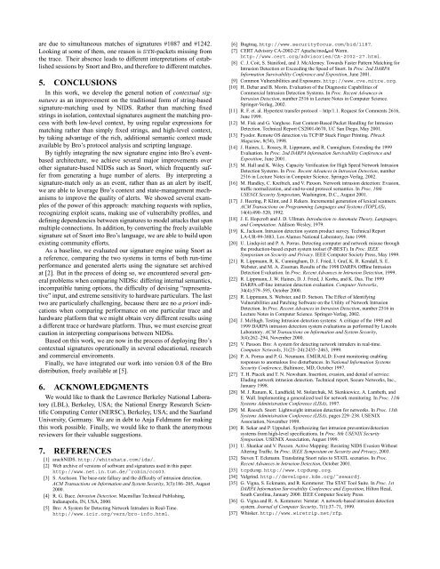 Enhancing Byte-Level Network Intrusion Detection Signatures with ...