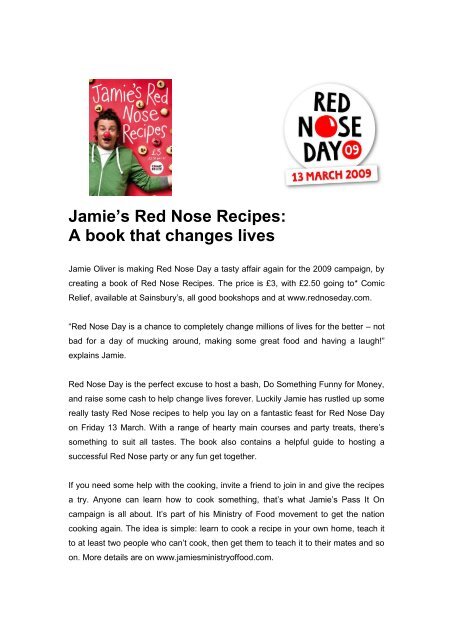 Jamie's Red Nose Recipes - Comic Relief