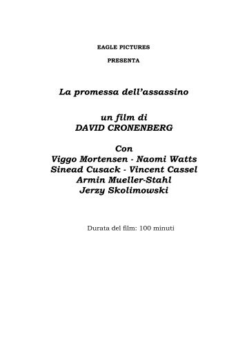 La promessa dell'assassino un film di DAVID CRONENBERG Con ...