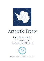 Final Report of the XXXIV ATCM - Antarctic Treaty Secretariat