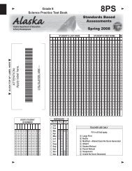 Grade 8 SBA Science Test - Alaska Department of Education & Early ...