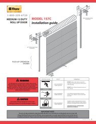 MODEL 157C installation guide - Clopay