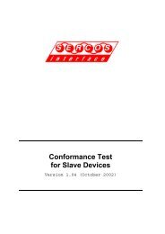 Sercos Interface Conformance Test for Slave Devices V1.04