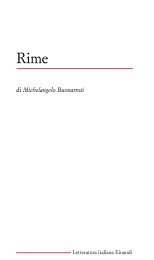 Rime - Letteratura Italiana