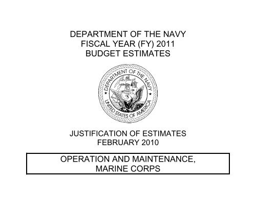 Operation &amp; Maintenance, Marine Corps - U.S. Navy