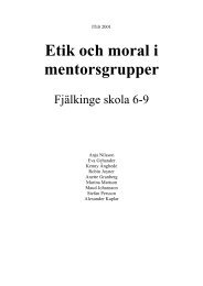 Etik och moral i mentorsgrupper - Buf