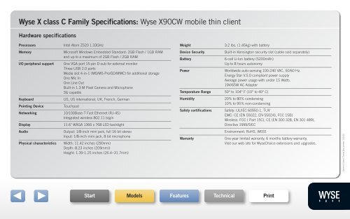 Wyse X Class Mobile Thin Clients - Wyse Technology