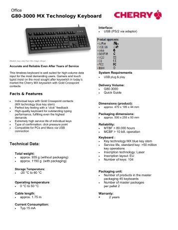 Download G80-3000 Keyboards Datasheet pdf