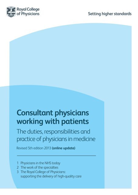 Consultant physicians working with patients - Royal College of ...