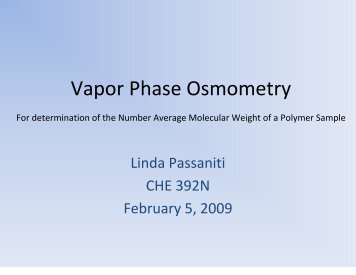 Vapor Phase Osmometry