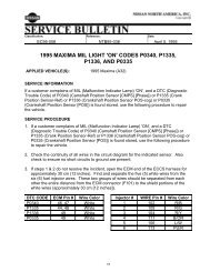 1995 MAXIMA MIL LIGHT 'ON' CODES P0340, P1335 ... - Lyberty