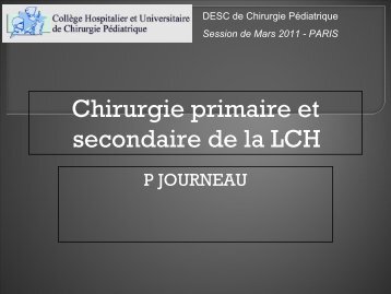 Traitement chirurgical de la LCH - SOFOP